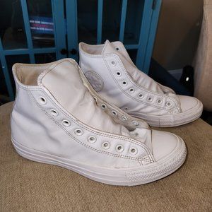 Converse All Stars leather high tops,  Men's 8, Women's 10